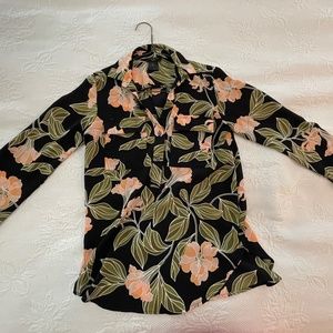 Ann Taylor Factory Camp Shirt XXS Petite